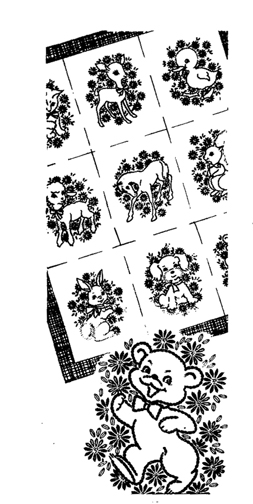 LW761 9 Block Floral Animal Quilt - Click Image to Close